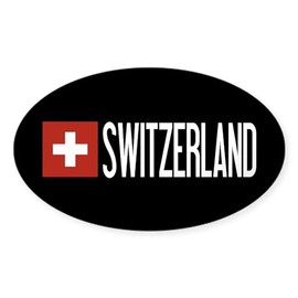 CafePress Switzerland: Swiss Flag & Switzerland Sticker Oval Car Bumper Sticker