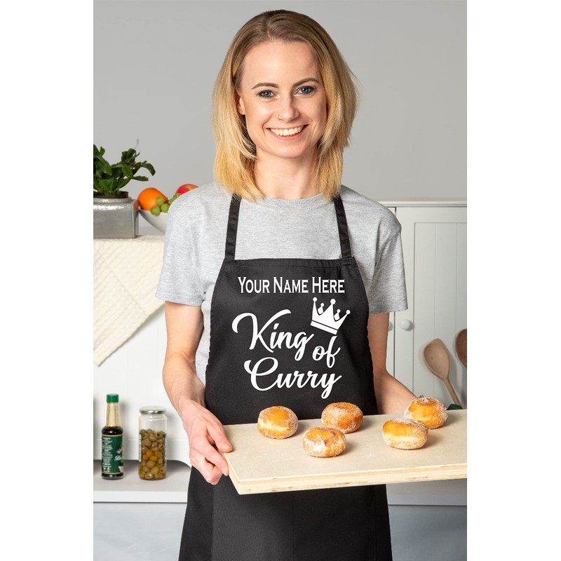 Print4U Personalise This Apron King Of Curry Any Name Here