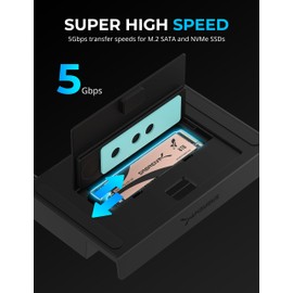 SABRENT - Estación de Acoplamiento Compatible con Steam Deck, Base 7 en 1 con Ranura SSD M.2, HDMI 2.0 4K a 60Hz, Gigabit Ethernet, Puertos USB 3.2 Dual y USB 2.0 Individuales con Puerto de Carga