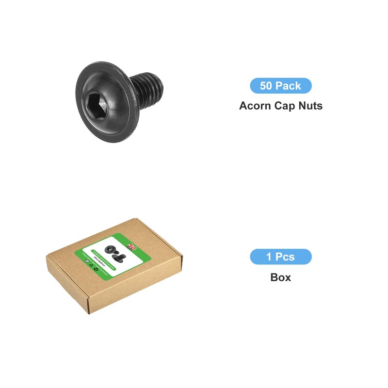 sourcing map 50Pcs M5-0.8x8mm Flanged Button Head Socket Screws, 304