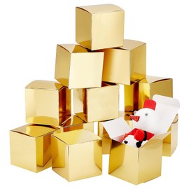 PH PandaHall 30pcs Christmas Gift Box Mini Golden Gift Box Gift Box Small Cardboard Paper Jewellery Favor Boxes for Christmas Wedding Birthday Party