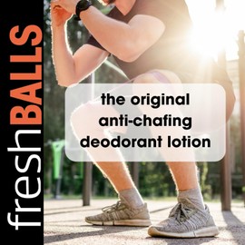 Anti-Monkey Butt Anti-chafing Powder & Fresh Balls Cream - Men's Lotion to Powder Ball Deodorant, 3.4oz - Anti-Friction No Sweat Bundle
