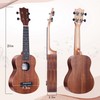 ADM Soprano Ukulele Beginner Kit Mahogany Hawaiian Wood Ukelele Bundle