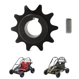 QYMOTO 5/8" Bore Chain Sprocket 10 Tooth 40 41 420 Chain Front Sprocket 3/16" Keyway Compatible with Coleman KT196, CK196 GK200 BK200 Realtre RTK200 Hammerhead Mudhead 80T Trailmaster Mid