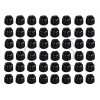 Unbranded Gloss Black Diamond Cut Engine Bolt Cap Set For