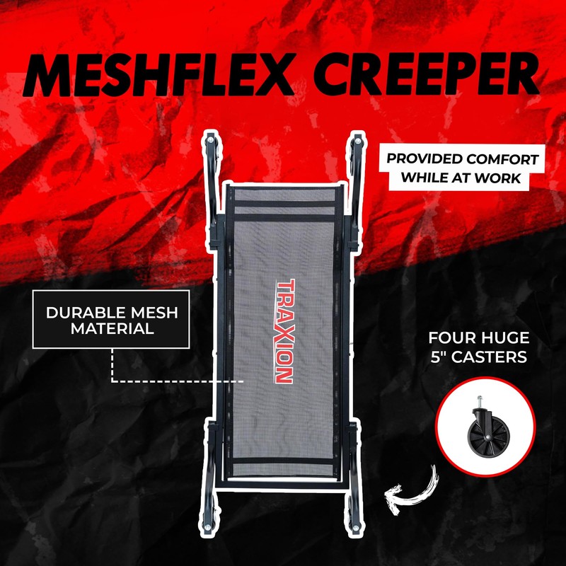 Traxion New Progear MeshFlex Creeper 400lb Capacity
