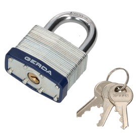 KOTARBAU® Padlock 50 mm Laminated Steel Universal Lock Padlock with Bolts Burglary Protection Shackle Lock Hardened Solid Lock