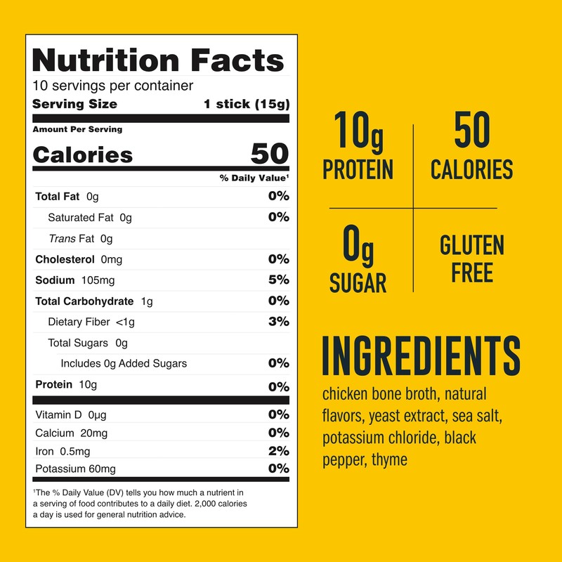 LonoLife Reduced Sodium Chicken Bone Broth Powder Mix | 10g