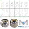 Marsh Fasteners 18-8 Stainless Steel Nylon Insert Hex Lock Nuts