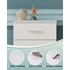 WLIVE White Night Stand with 3 Drawers, Small Nightstand with