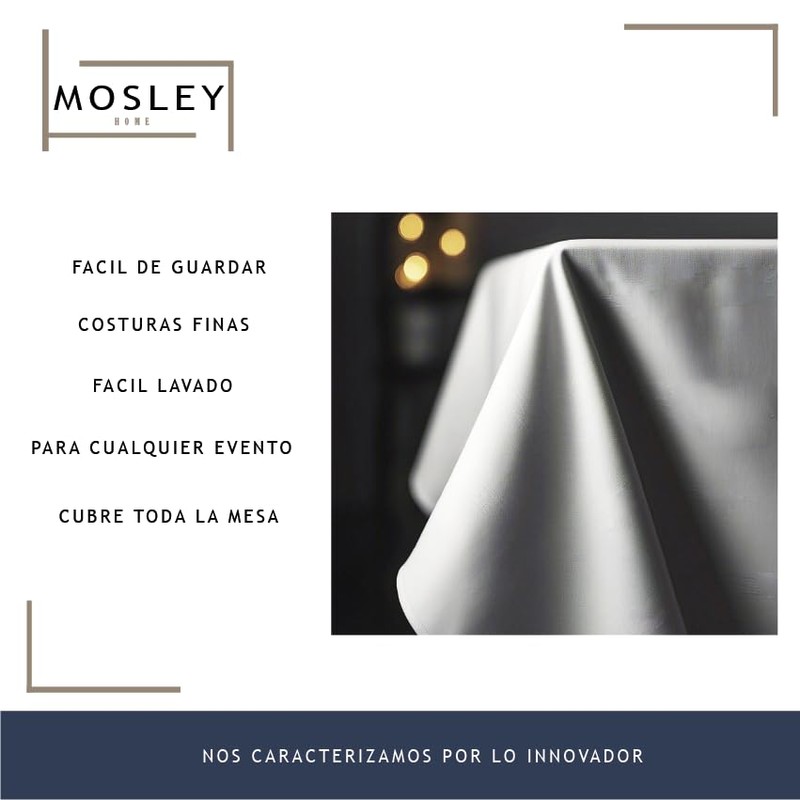Mosley Mantel Varios Colores para Mesa de Banquetes, Eventos y