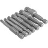 Mesee 7Pcs Triple Square Spline Bit Set Quick Change 1/4"