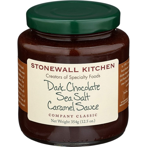 Stonewall Kitchen Dark Chocolate Sea Salt Caramel Sauce, 12.5 Ounces