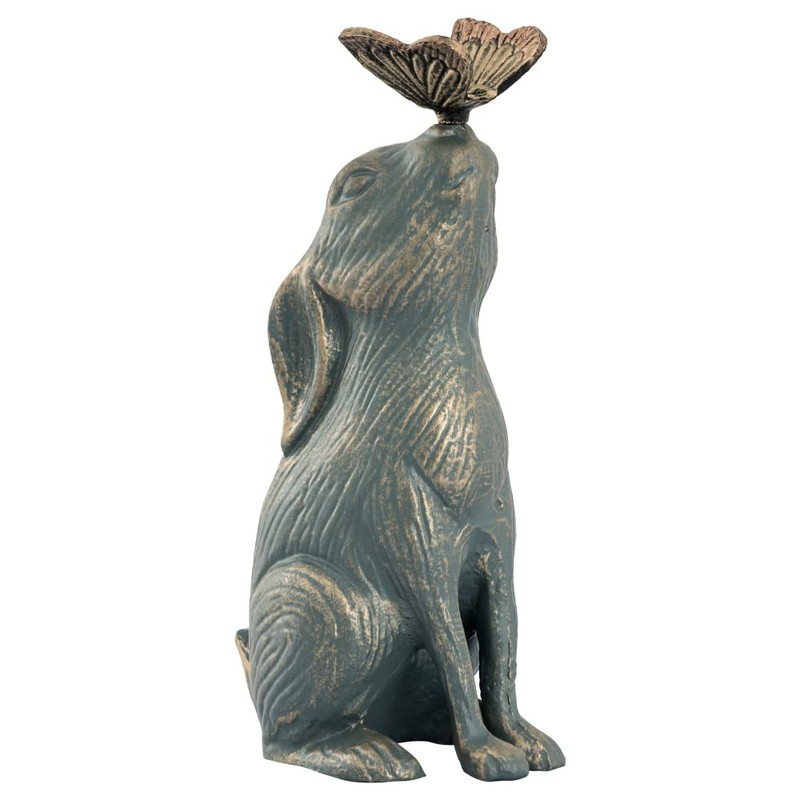 SPI Curiosity Bunny Rabbit with Butterfly Sculpture