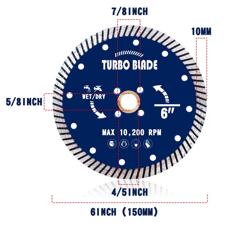 Diamond Granite Blade 6 inch Diamond Blade for Tile Granite