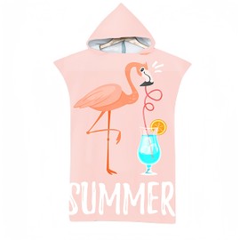 Proumhang Changing Towel Surf Poncho Towel Hooded Bath Towel Adult Beach Towel Printed One Size Fashion 8 75x110cm