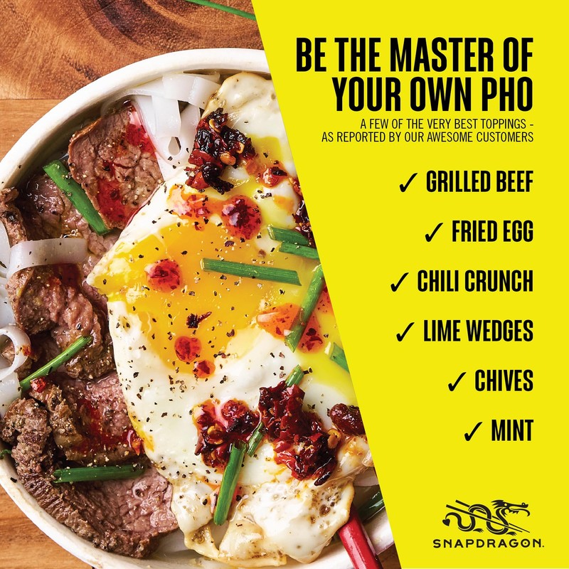 Snapdragon Beef Pho Instant Noodle Packets 4-Pack | 2.1 oz