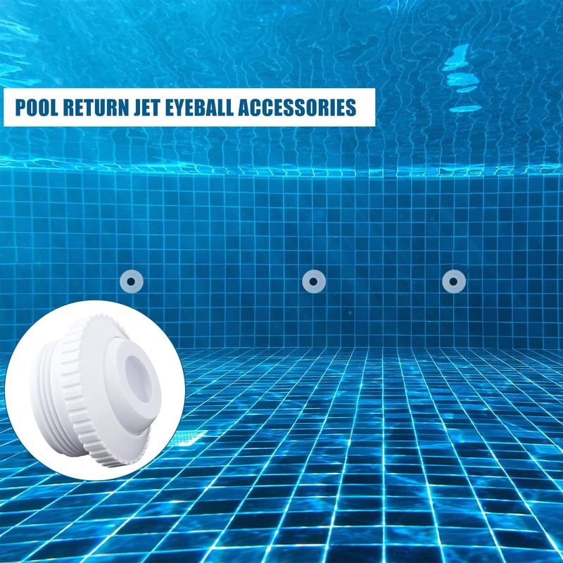 SAVITA 3pcs Pool Jet Nozzles, Practical Flow Eyeball Inlet Jet