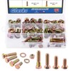 Glarks 112Pcs 3/8"-16 Grade 8 Coarse Thread Hex Bolt, Nut,