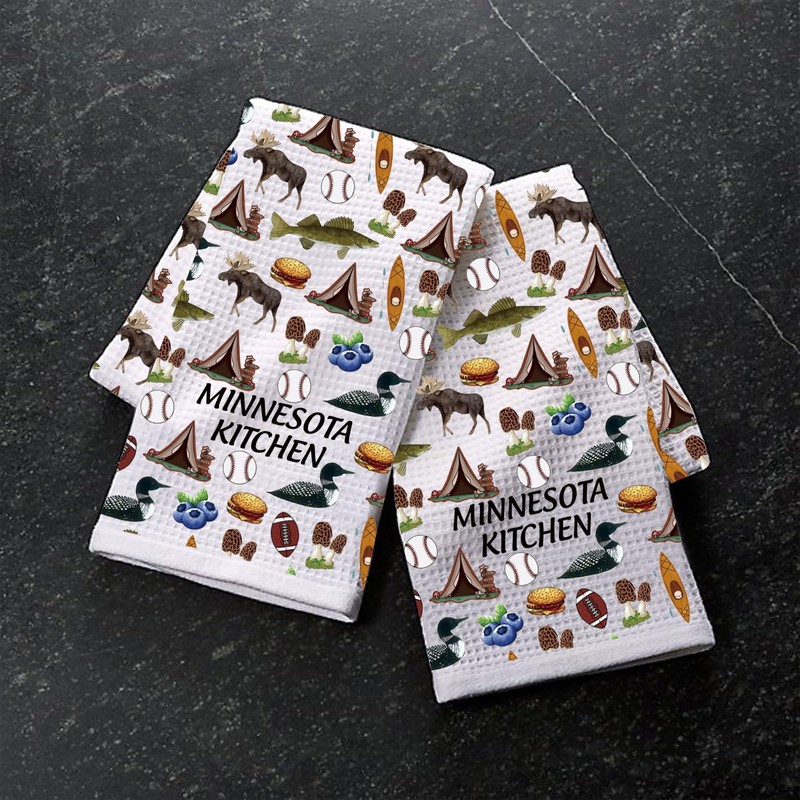 AATOP Minnesota Tea Towel, Minnesota Kitchen Accessories, Minnesota Souvenirs Mn