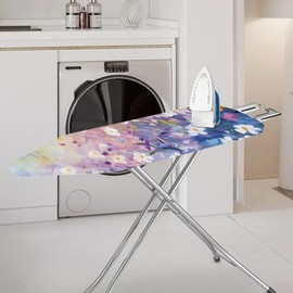 Oamsistay Daisy Print Ironing Board Pad,Extra Thick Heavy Duty Pad Covers for Standard Boards (No Pad),Non Stick,Scorch and Stain Resistant Home Ironing Board Accessory