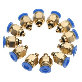 PC4-M5 20Pcs Air Pipe Pneumatic Connector Fittings, Quick Male Thread Straight Push in Connector