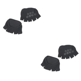 Baluue 2pairs Breathable Peep Toe Socks for Women Heelless Five Toe Design Short Forefoot Socks Black Prevent Blisters and Corns for High Heels and Everyday Wear