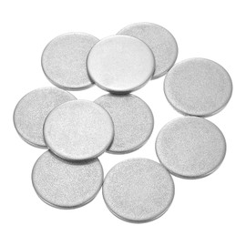 sourcing map 10Pcs Stainless Steel Disc, 1 1/4"(32mm) Dia 0.12"(3mm) Thick 304 Stainless Steel Flat Round Sheet Blank Round Circle Plate for Crafts Metal Stamping and Jewelry Making