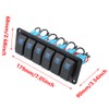 Riloer 3/4/5/6/8 Gang Switch Panel, DC12V/24V 240W Rocker Switch Panel,