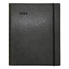 Filofax® 2026 Monthly Planner, 17 Months, August 2025 to December 2026, Twin-Wire Binding, Bilingual, 10.875" x 8.5", Black (C1811001-26)