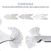 5 Pcs Thread Pitch Gauges Measure Tool Set,Stainless Steel Thread