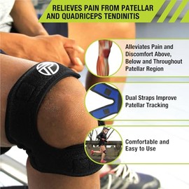 Pro-Tec de Atletismo x-TRAC Rodillera - de Doble Correa