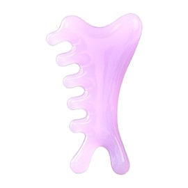 MagiDeal Massage Comb Guasha Scraping Scalp Comb Gift Adults Body Relaxing Compact for Women Men Portable Comfortable Facial Massager, Purple