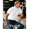 Ficerd 4 Pack Men's Mock Neck T Shirts, Short Sleeve