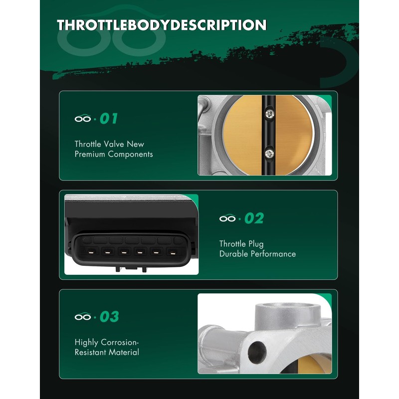 Throttle body Assembly,SCITOO throttle plate kits 672000 compatible for Honda