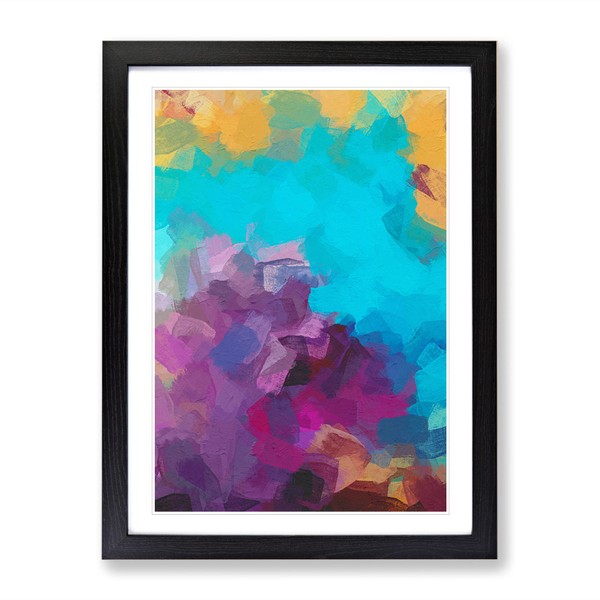 Ticket To Ride Abstract Framed Print for Living Room Bedroom