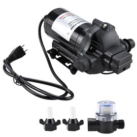 Amarine Made Water Pressure Diaphragm Pump 115V 11.3 LPM 3.0 GPM 50 PSI Water Pump Diaphragm Pressure Pump for Caravan/rv/boat/marine