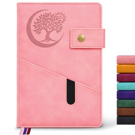 PAIBAS Lined Journal Notebook for Men, A5 Leather Journals for Writing Women, Hardcover Notebooks for Work,School,Note Taking,Travel,Business,Personal daily Diary,200 Page College Ruled (5.9" x 8.4")