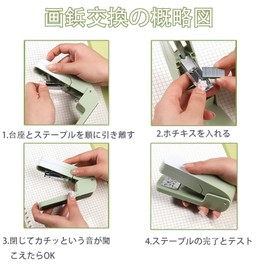 Stapler, Power Latch Kiss, 1 Box, Strong, Energy-Saving, Energy Efficient Design, Extra Needle Storage Pocket, School, Office Supplies, with Remover, Convenient, Stationery, Office Supplies, Off