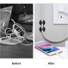 Flezoo Cord Holder Cable Clips, 12PCS Black Adhesive Cord Organizer