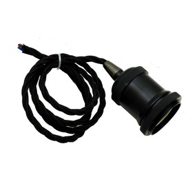 LEDSone Metal E27 Pendant Light Fitting with Twisted Cable Ceiling Pendant Light E27 Vintage Antique Brass Pendant Light for lamp Holder Fitting for Restaurant