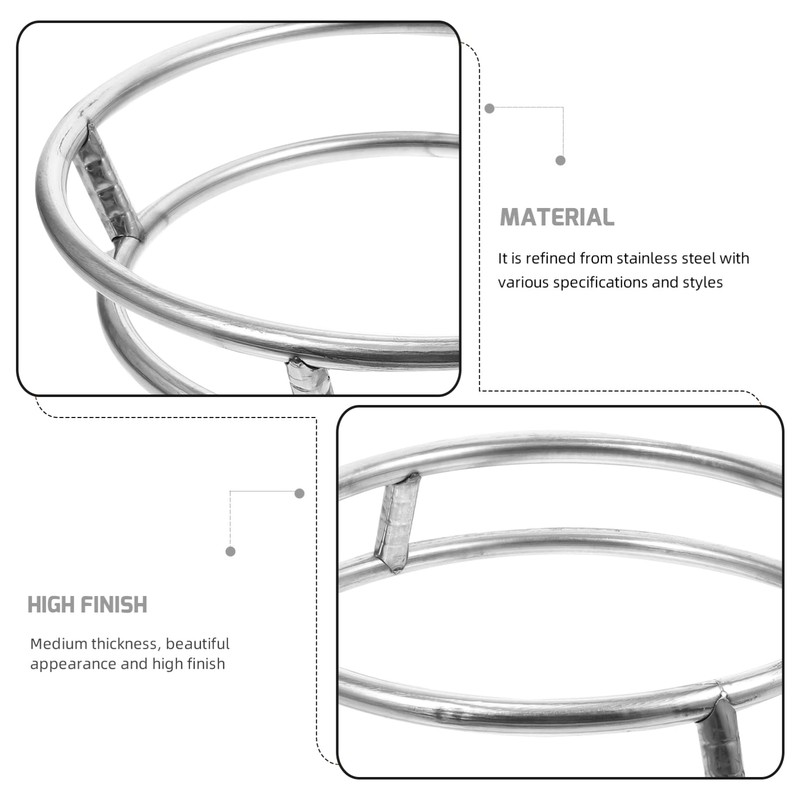 Angoily Wok Ring Rack Stainless Steel Double Layer Wok Pot