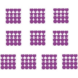 16Pcs Purple Clear UV Stickers for Sunscreen, 160 Count Sunscreen Stickers Reapply Reminder, 4 Styles UV Detection Stickers, UV Patches for Sunscreen for Adults Nail Art Accessories