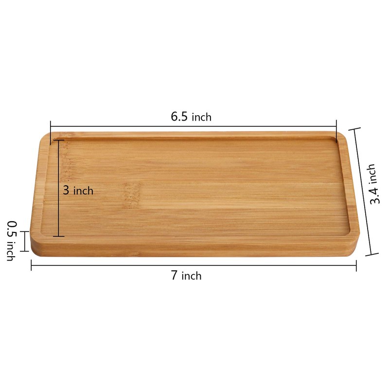 yarlung 10 Pack Small Bamboo Saucers, 7 Inch Plant Saucers