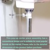 FullMayPro Lavatory Pop-Up Center Piece Assembly,Pop-Up Drain Repair Kit,Fits Most