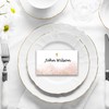 pseuaudo Baptism Place Cards, Pink Gold Foil Religious Name Card