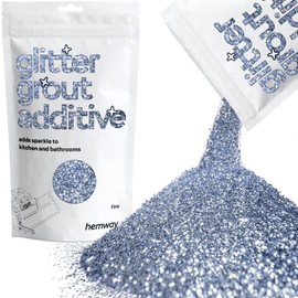 Hemway Glitter Grout Additive add Sparkle to Mosaic Tiles, Bathrooms, Wet Rooms, Kitchens, Tiled Based Rooms and Cement Based Grouts 100g / 3.5oz - Azure Blue