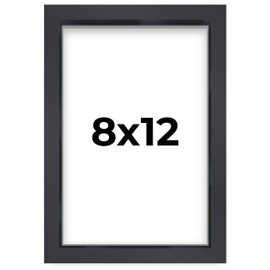 8x12 Black Shadowbox Frame - Shadow Box Frame Interior Size 8x12 by 1.5 Inches Deep - Black Frame is Made to Display Items Up to 1.5 Inches Deep! Includes Shatter Resistant Acrylic, Backing, Hardware