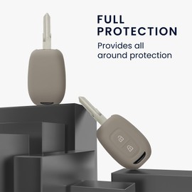 kwmobile kwmobile Autoschlssel Silikon Hlle kompatibel mit Renault Dacia 2-Tasten Funk Autoschlssel - Schlsselhlle in Grau