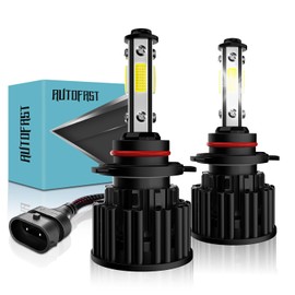 AUTOFAST 9005 HB3 LED Bombilla Luces Carro, 160W 6500K 20000LM H10 Foco Auto, Faros 9005 Blanca Luz Alta o Antiniebla, 400% Súper Brillante Plug & Play 1:1 Kits de Conversión Halógena (2 Piezas)